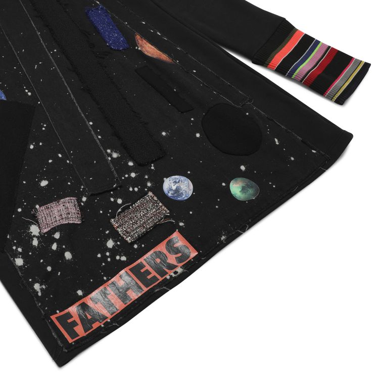 Raf Simons x Sterling Ruby Longline Artwork Applique Sweatshirt Black