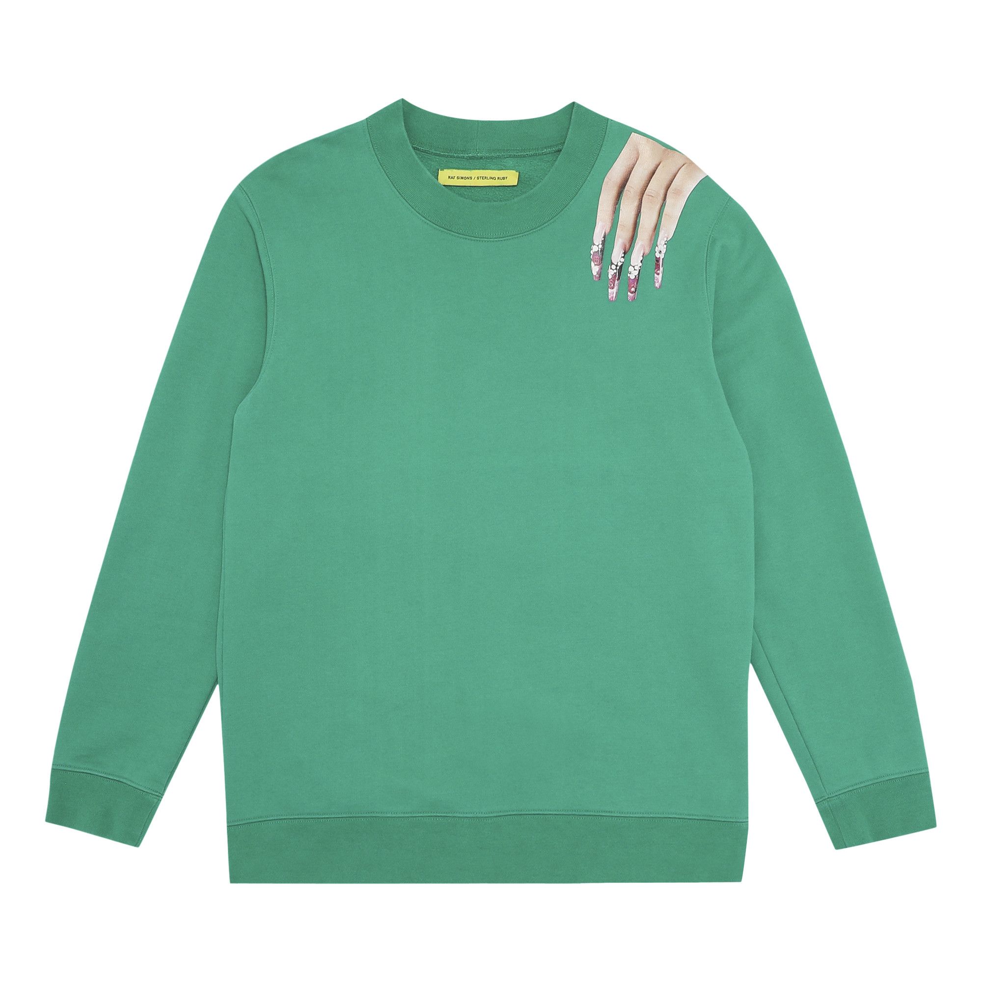 Buy Raf Simons x Sterling Ruby Hand Print Sweatshirt 'Green' - 142