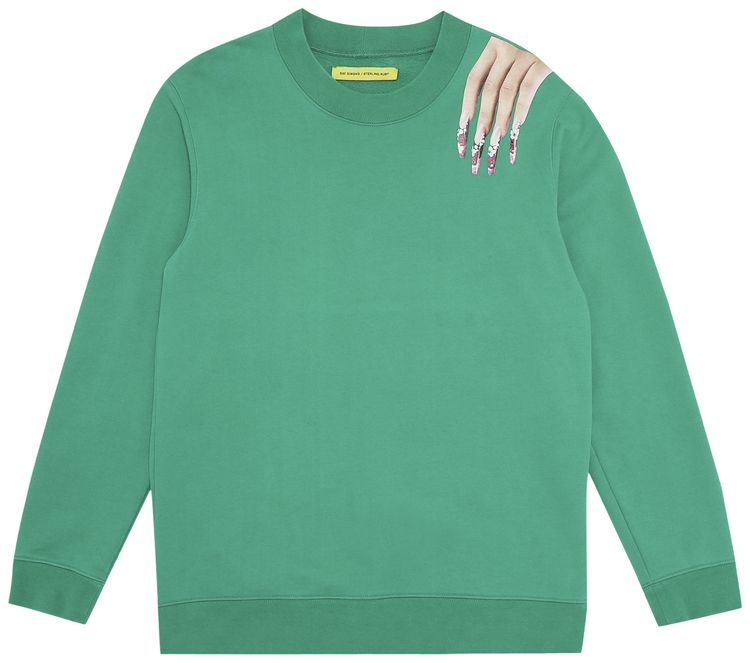 Raf Simons x Sterling Ruby Hand Print Sweatshirt Green