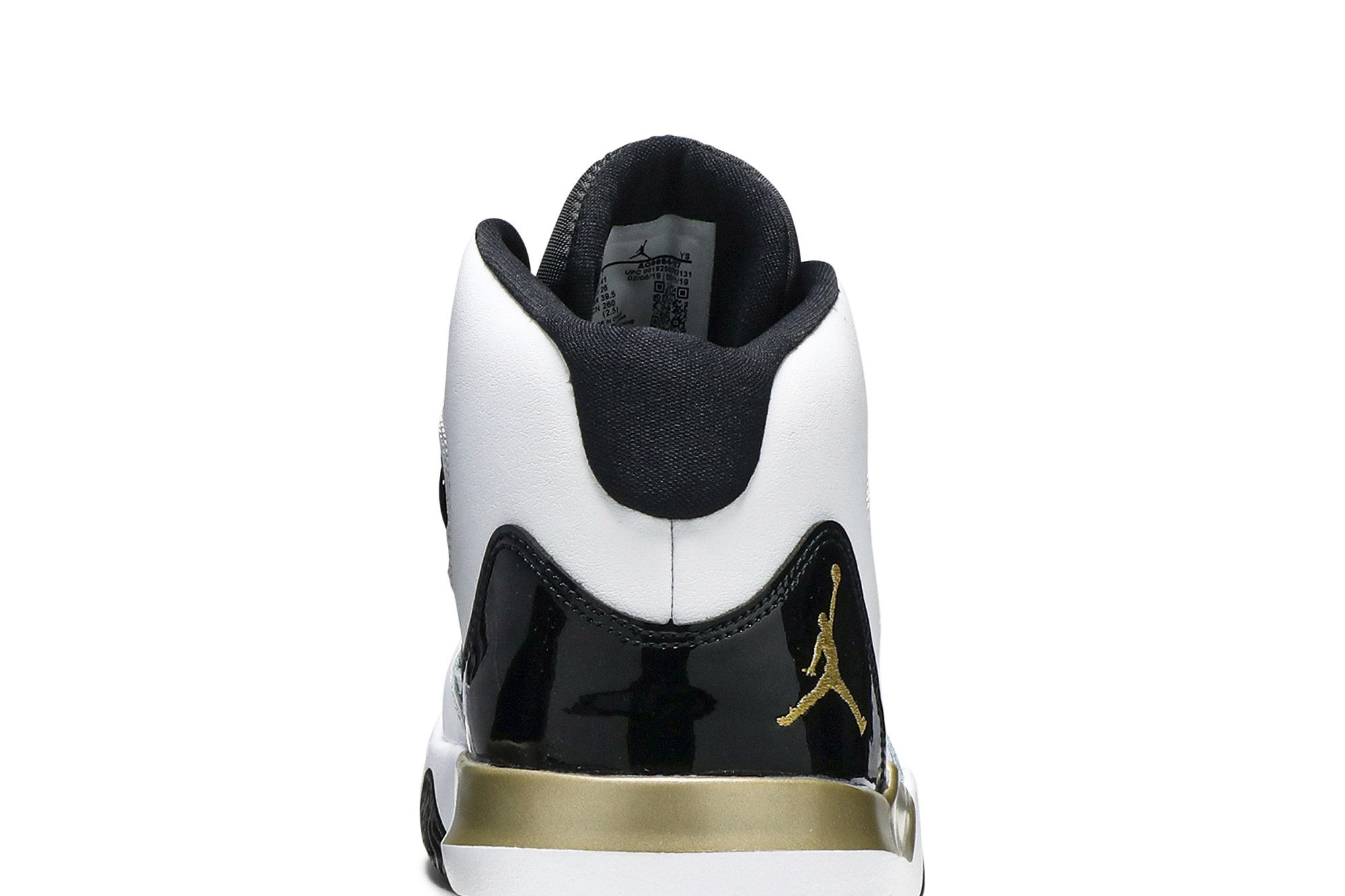Jordan max aura white metallic gold black best sale