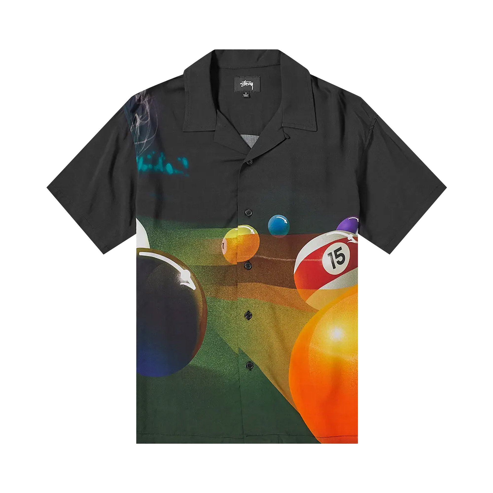 Buy Stussy Pool Hall Shirt 'Black' - 1110119 BLAC | GOAT