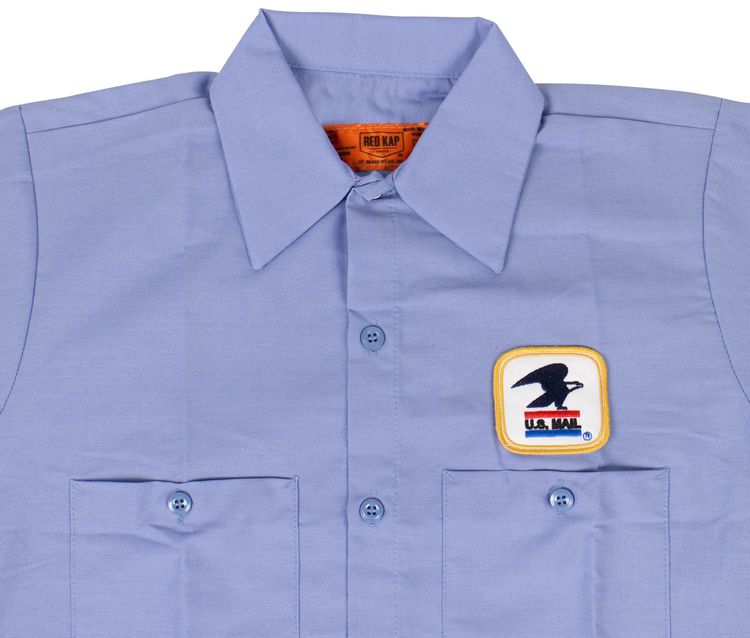 Anti Social Social Club x USPS Work Button Down Shirt Blue