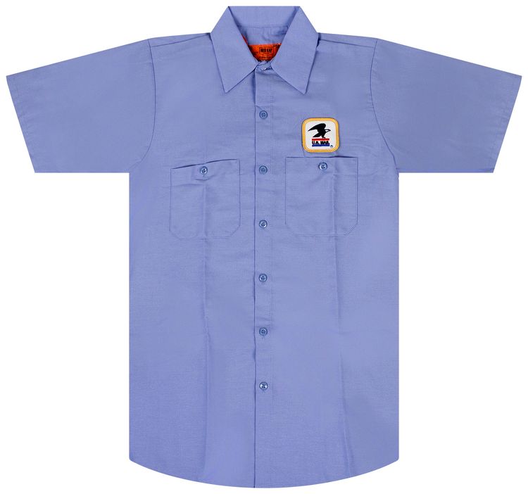Anti Social Social Club x USPS Work Button Down Shirt Blue