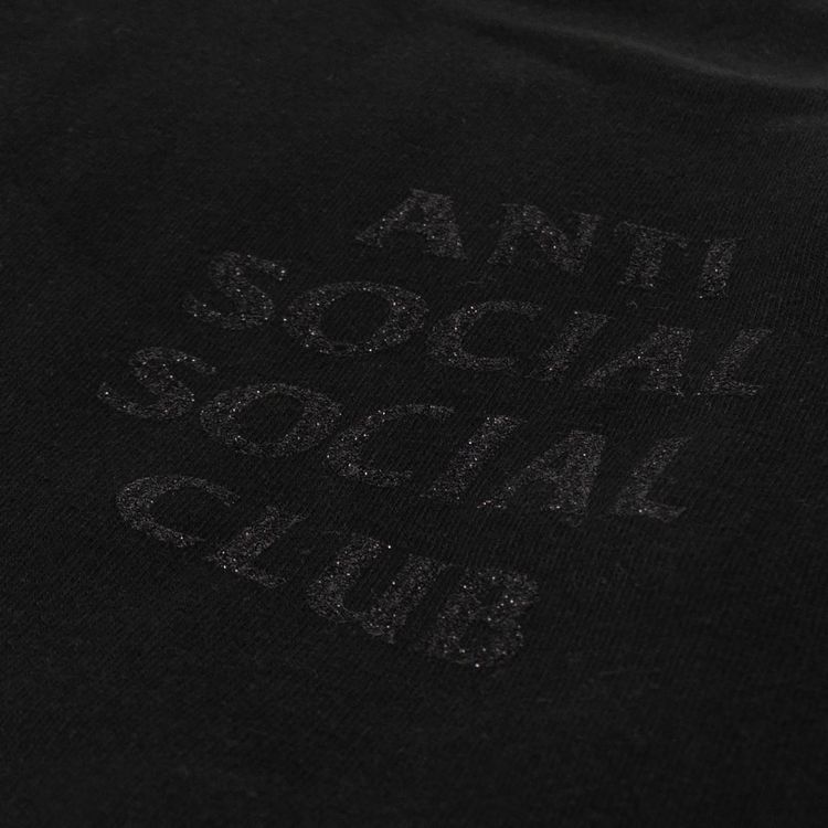 Anti Social Social Club Glitter Blinded Hooded Sweatshirt Black