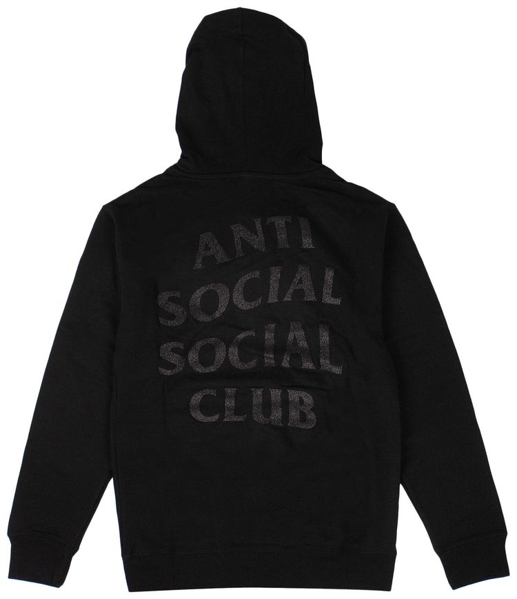 Anti Social Social Club Glitter Blinded Hooded Sweatshirt Black
