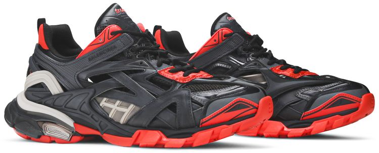 Balenciaga Track2 Trainer Black Red Grey
