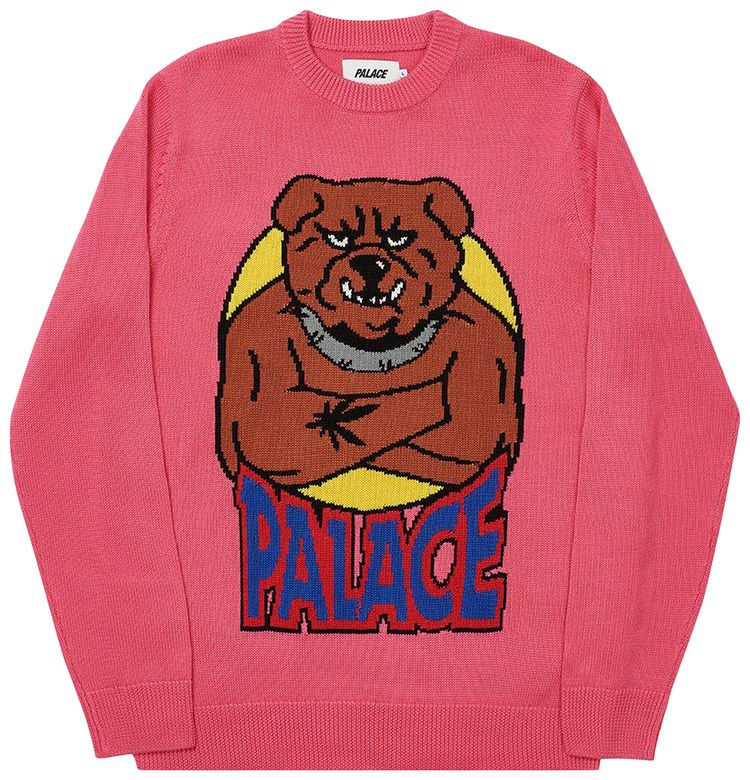 Palace Bulldog Knit Pink