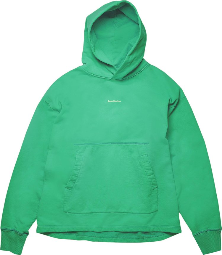 Acne Studios Logo Print Hooded Sweatshirt 'Bright Green'