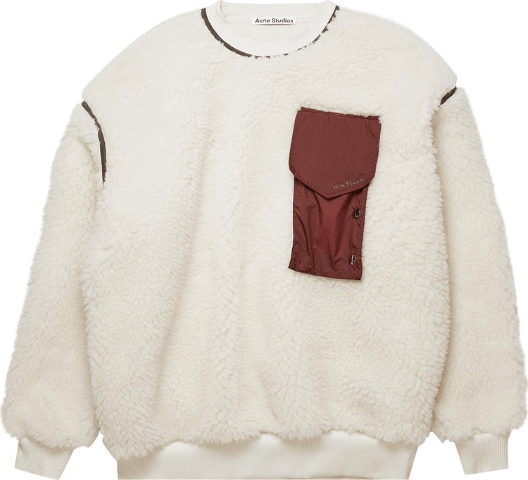 Acne Studios Fleece Sweatshirt With Pocket 'Off White'