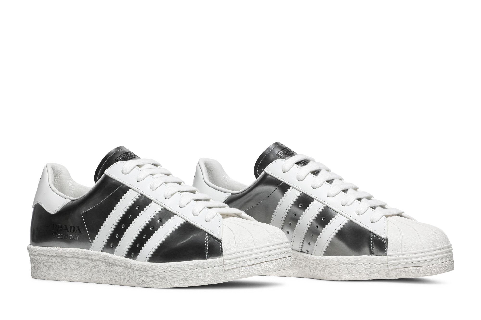 Size 4.5 Prada x Superstar 'Silver Metallic'