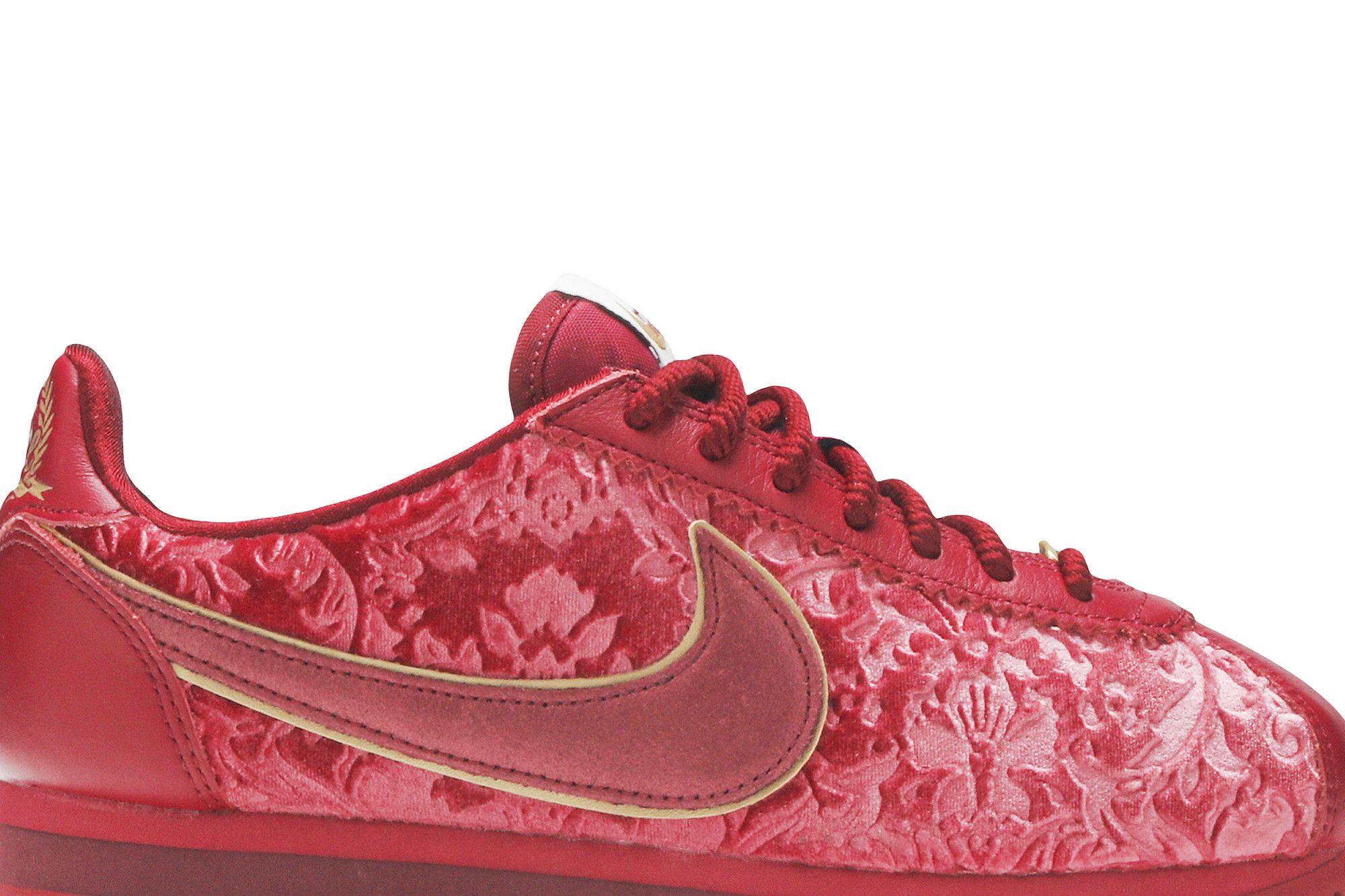 Nike cortez pink velvet discount