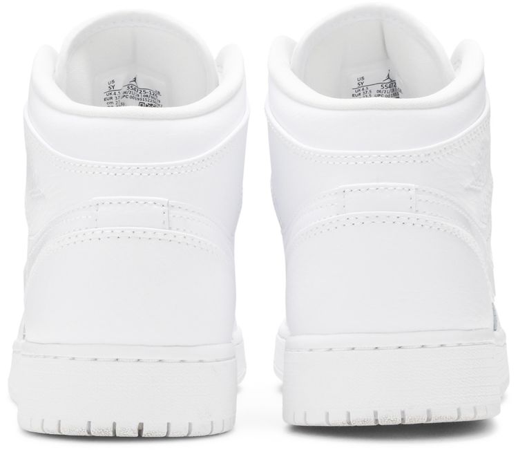 Air Jordan 1 Mid GS Triple White 2020