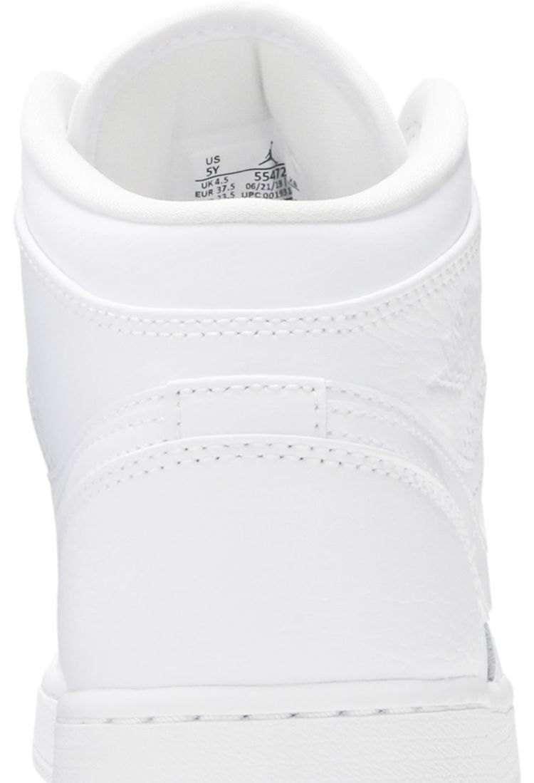 Air Jordan 1 Mid GS Triple White 2020