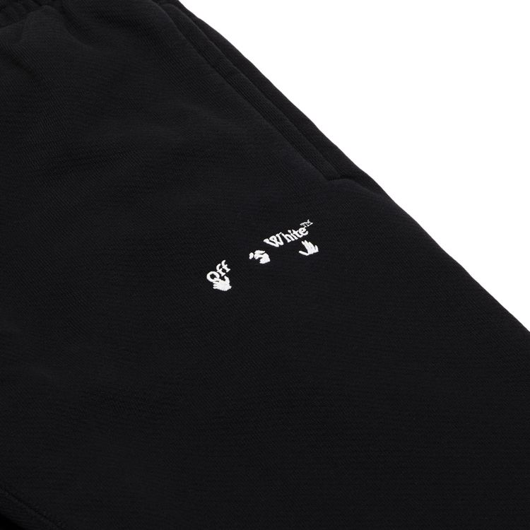 Off White Diag Logo Shorten Sweatpants BlackWhite