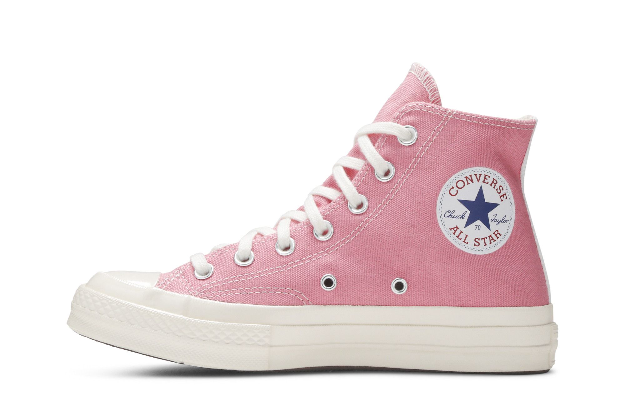 Buy Comme des Garcons PLAY x Chuck 70 High Bright Pink 168301C GOAT