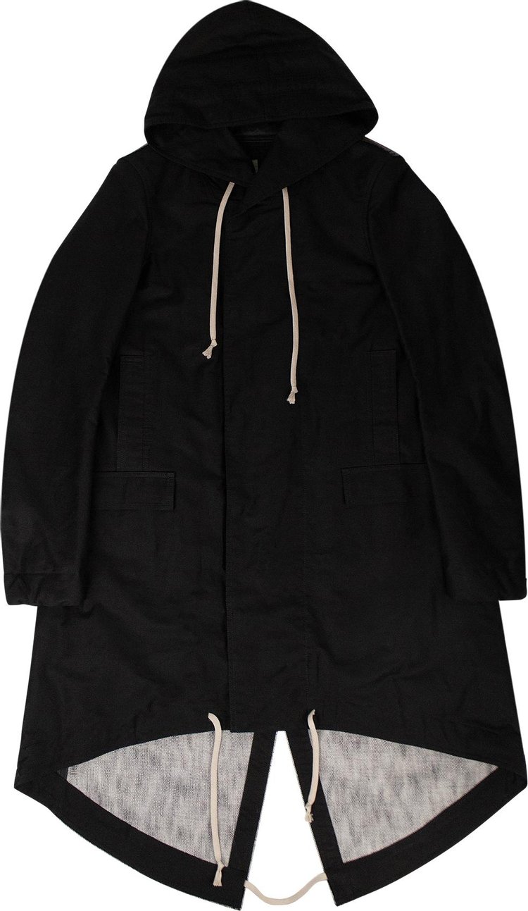 Rick Owens DRKSHDW Nylon Fishtail Parka Coat 'Black'