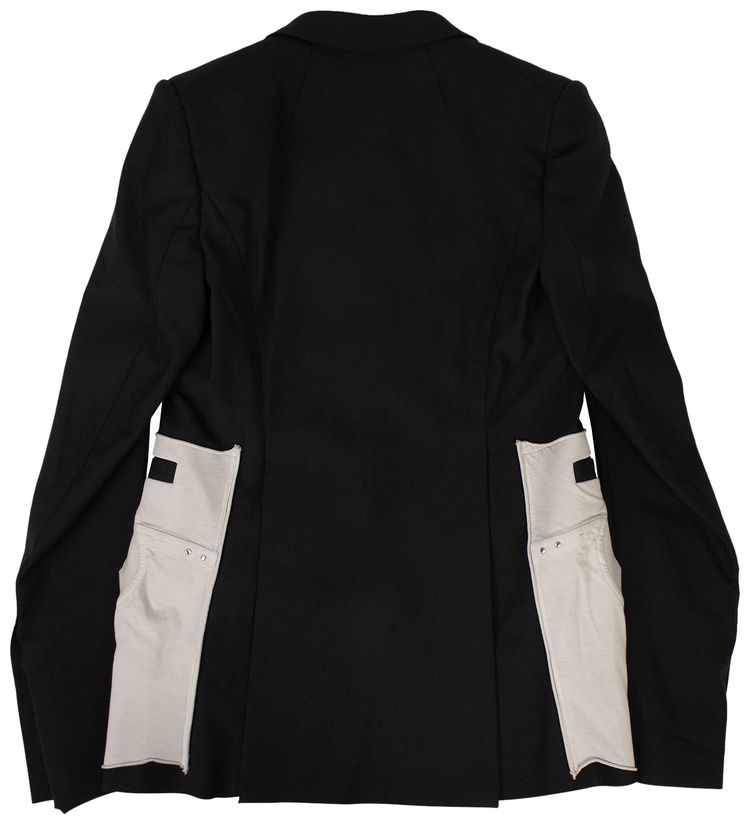 Rick Owens Woven Extreme Soft Blazer Jacket Black