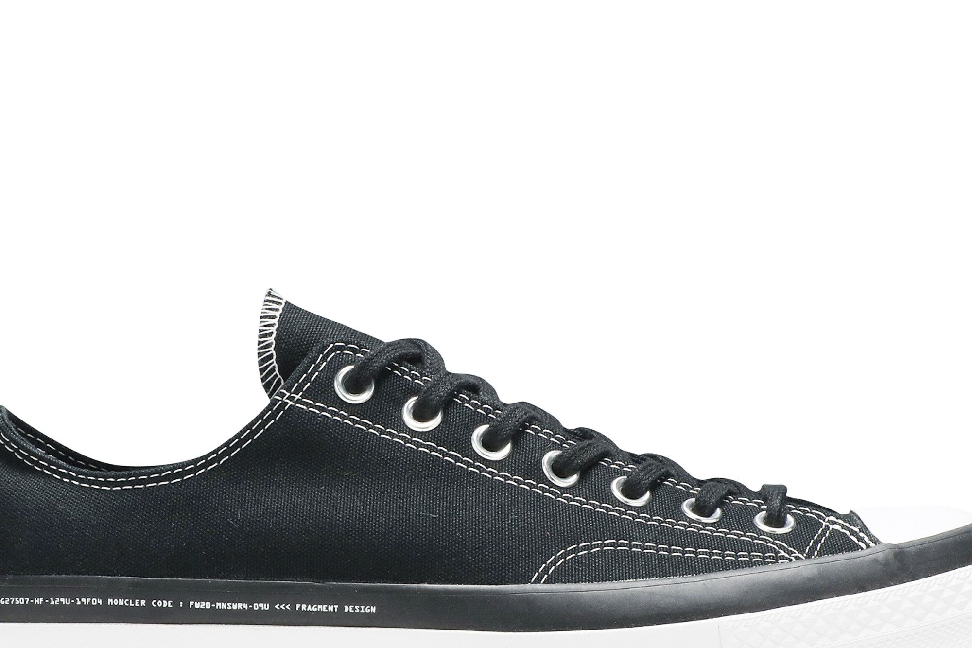 Buy Fragment Design x Moncler x Chuck 70 Low Black 169069C GOAT