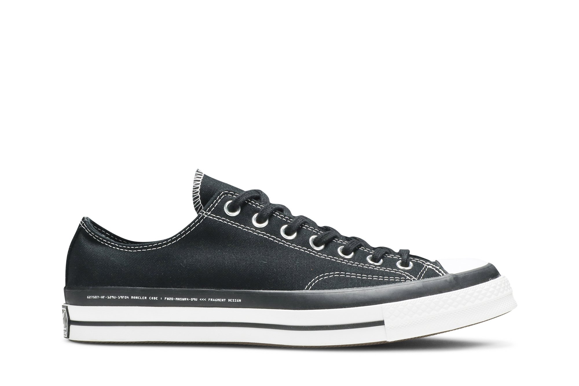 Fragment Design x Moncler x Chuck 70 Low 'Black'