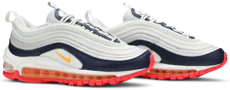 Nike Wmns Air Max 97 Platinum Navy Orange