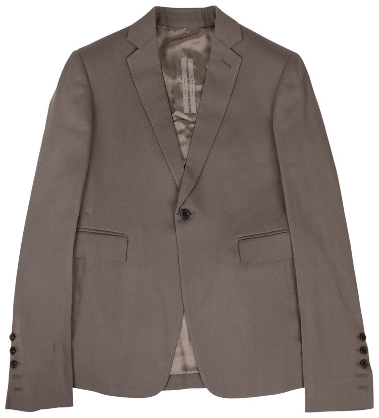 Rick Owens New Wool Giacca Blazer Dust