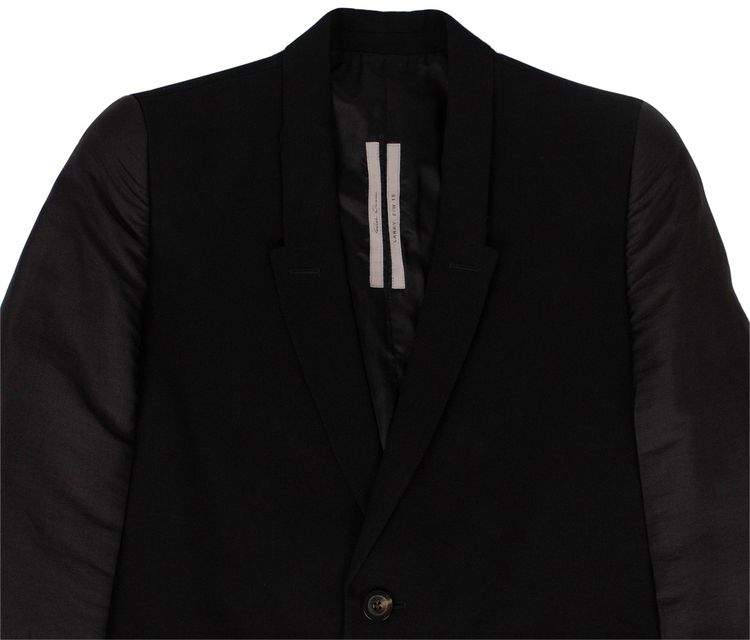 Rick Owens Woven Tatlin Blazer Jacket Black