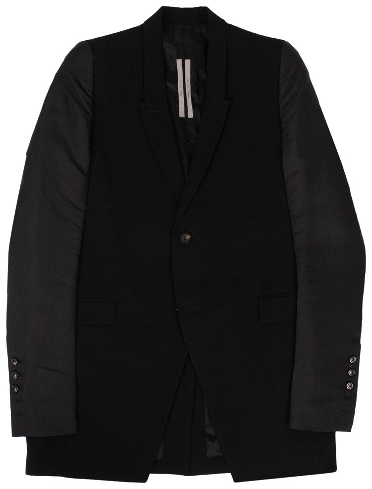 Rick Owens Woven Tatlin Blazer Jacket Black