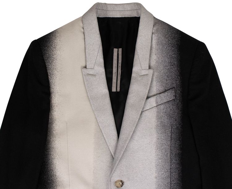 Rick Owens Wool Soft Soft Blazer BlackSilver