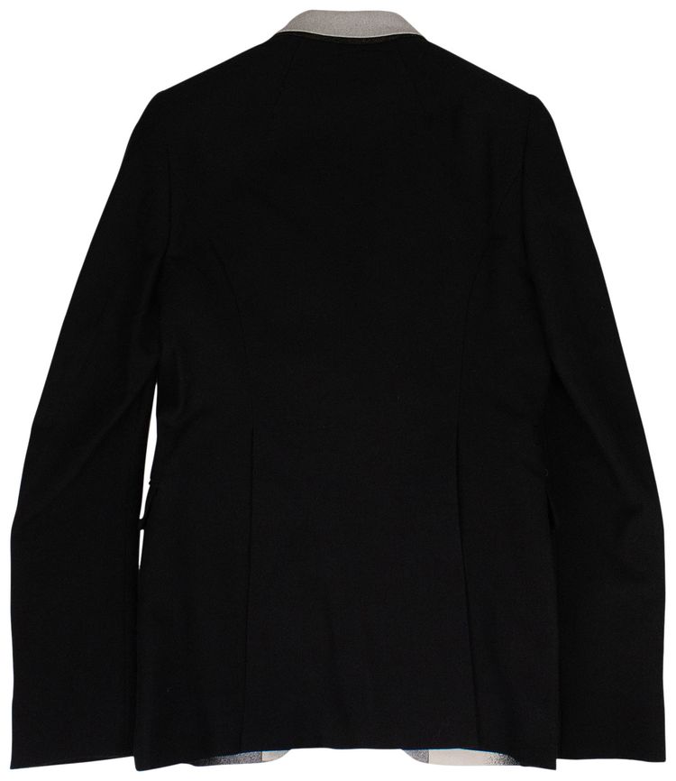 Rick Owens Wool Soft Soft Blazer BlackSilver