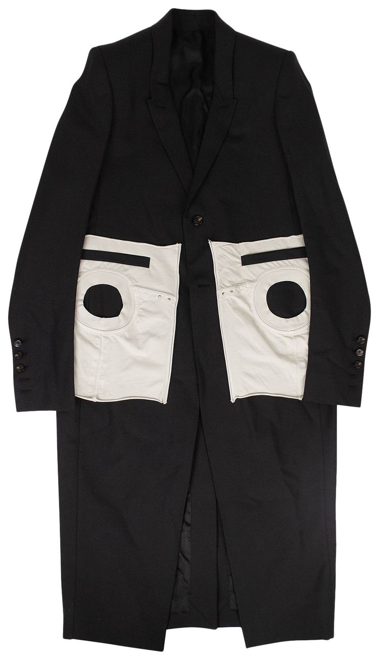 Rick Owens Polyester Extreme Soft Coat BlackOyster