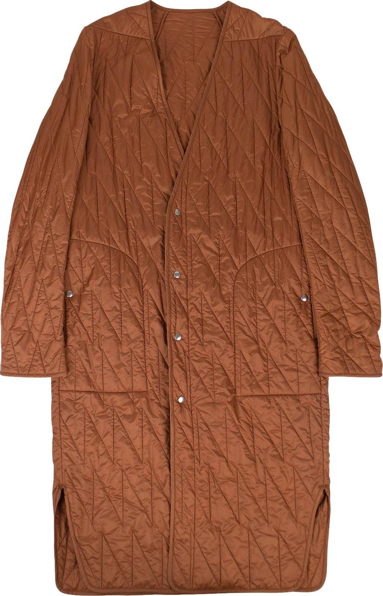 Buy Rick Owens Long Quilted Liner Jacket 'Rust' - RR19F4927 NZ 173 | GOAT