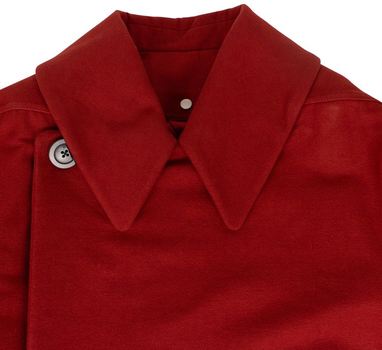 Rick Owens Drella Parka Coat Cardinal Red