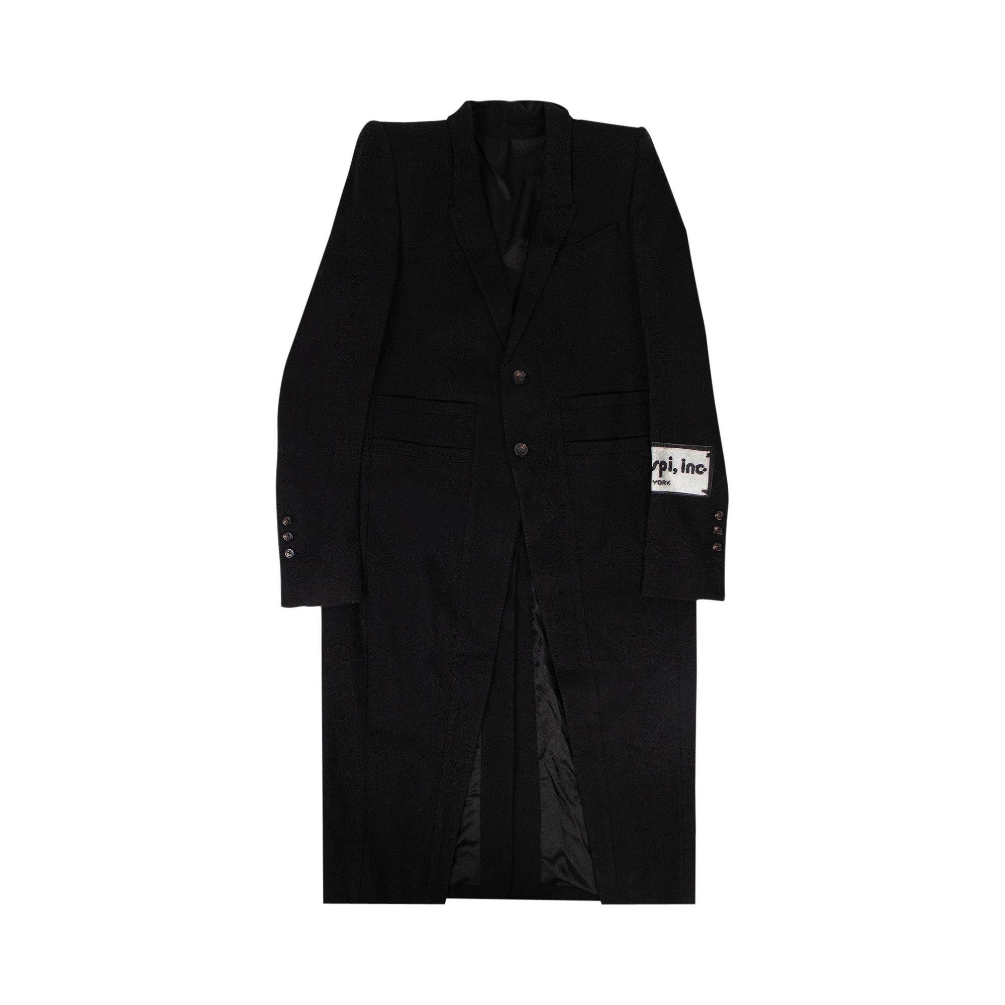 Buy Rick Owens Wool Neue Patch Coat 'Black' - RR19F4904 Buy Rick Owens Wool Neue Patch Coat 'Black' - RR19F4904