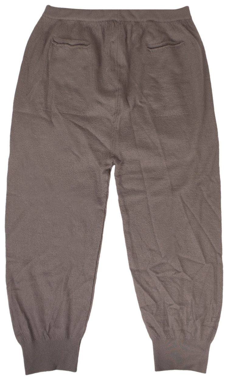 Rick Owens Cashmere Knit Drawstring Track Pants Dust