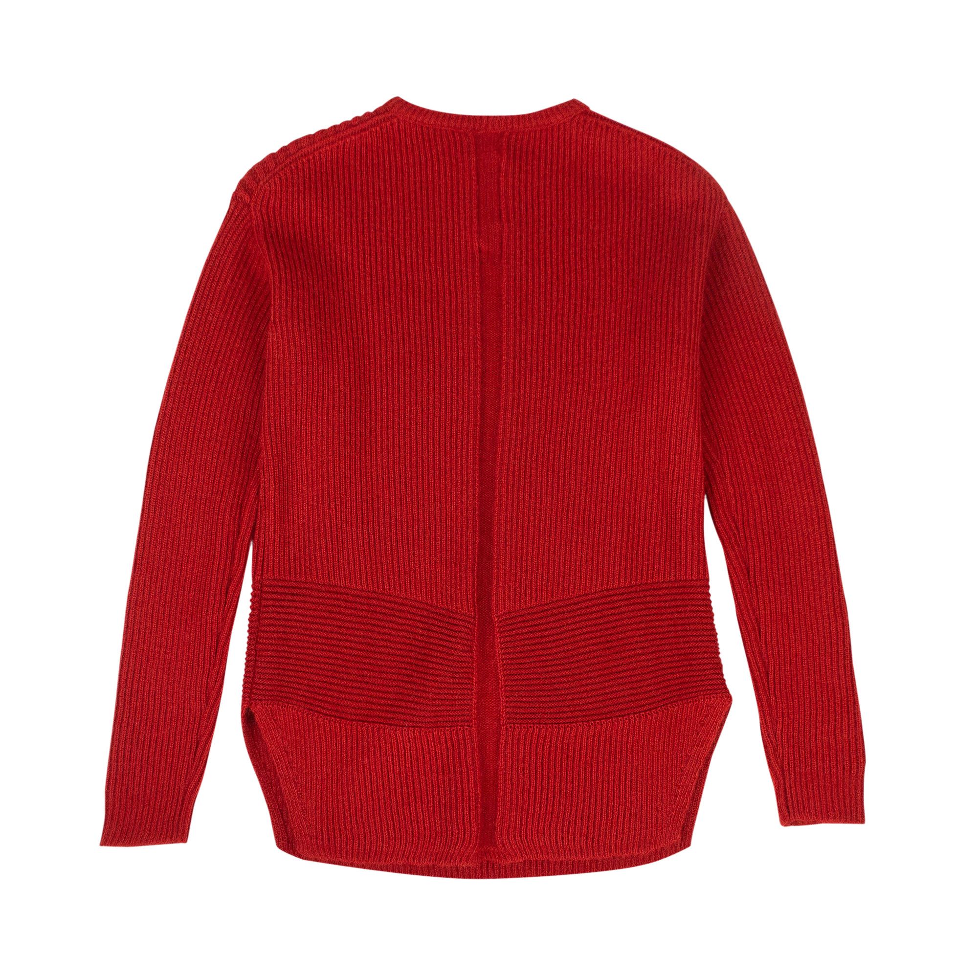 Buy Rick Owens New Wool Fisherman Round Neck Sweater 'Cardinal Red
