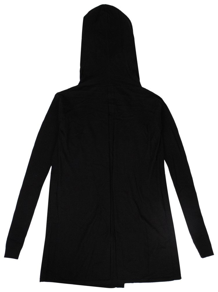 Rick Owens Cashmere Hooded Cardigan With Button Closure Black