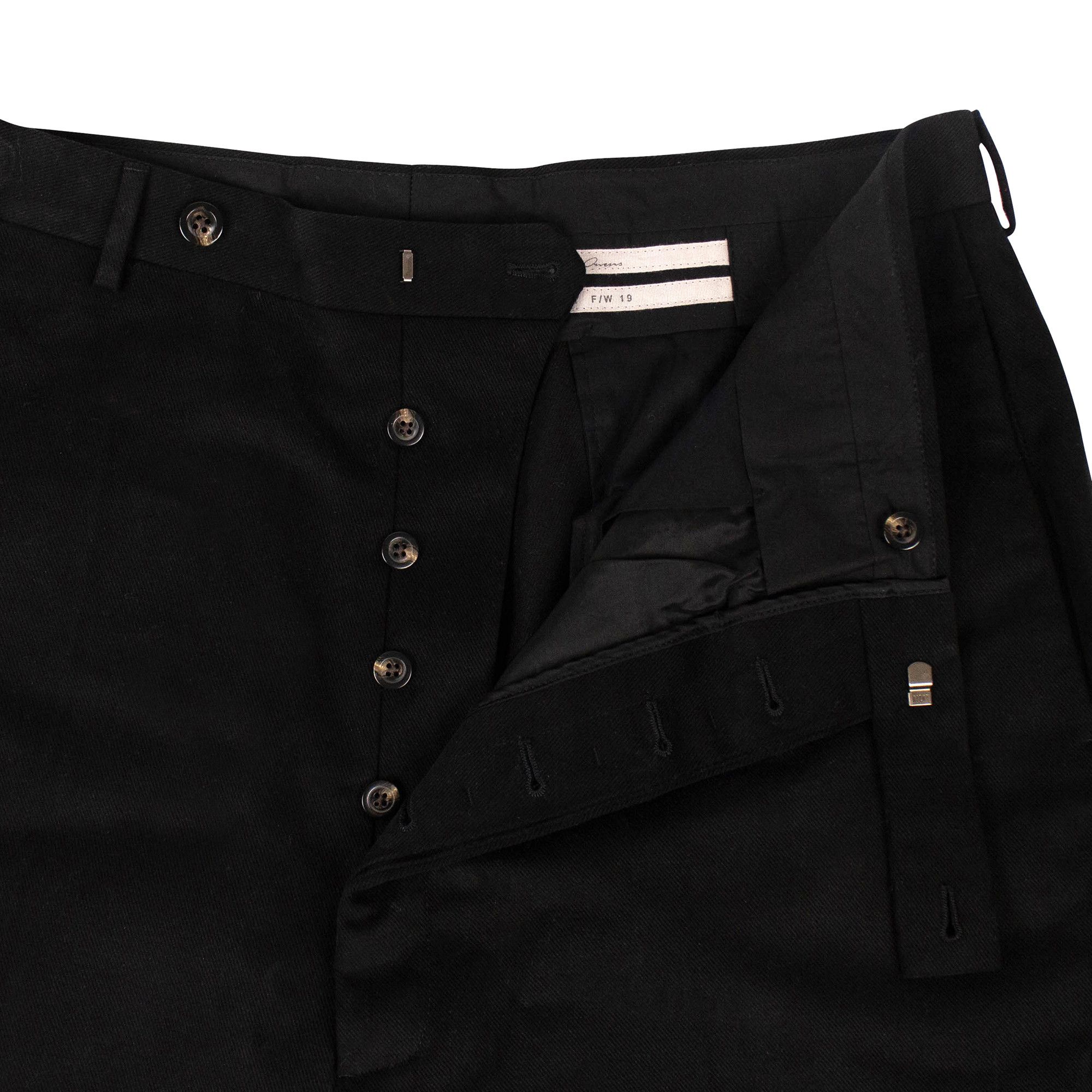 Buy Rick Owens Karloff Cropped Pants 'Black' - RU19F4365 CF