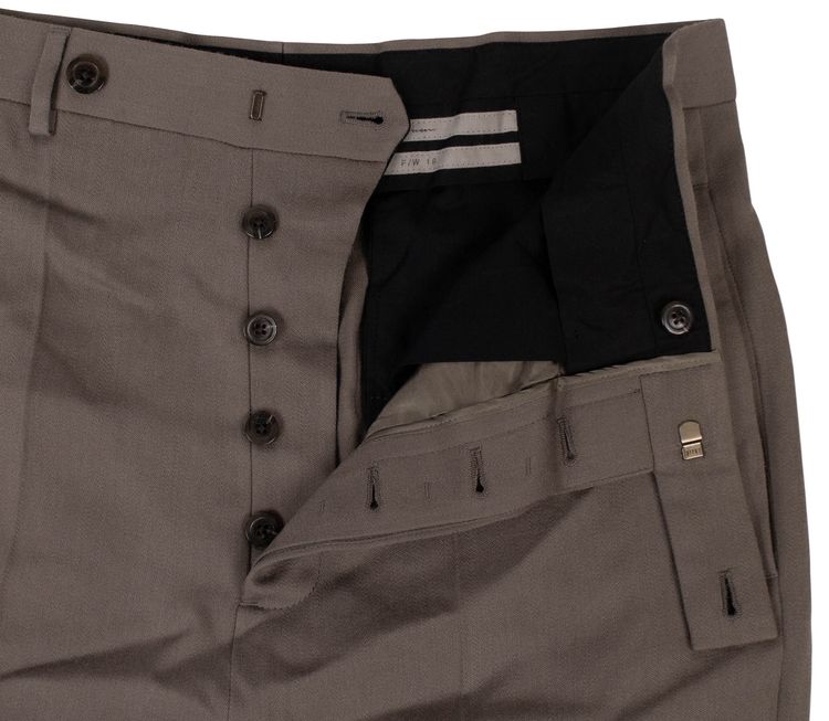 Rick Owens New Wool Cropped Astaires Pants Dust