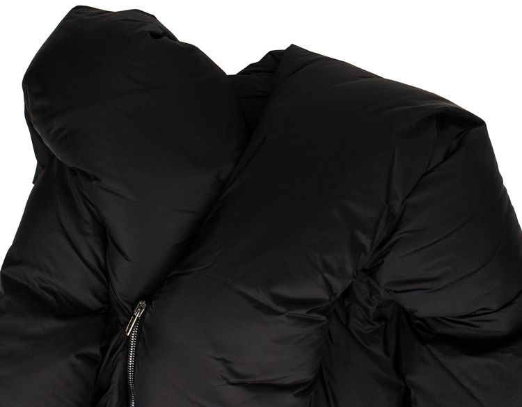 Rick Owens Nylon Quilted Puffer Bomber Jacket Black