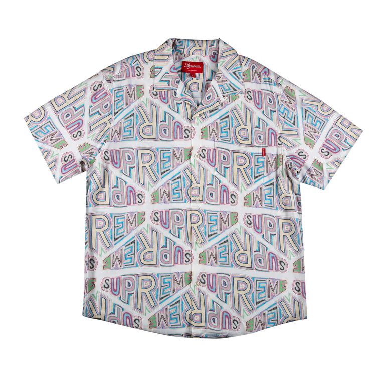 Supreme Perspective Rayon Short Sleeve Shirt White