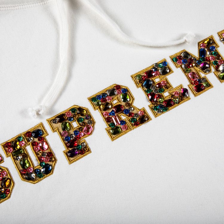 Supreme Jewels Hooded Sweatshirt White