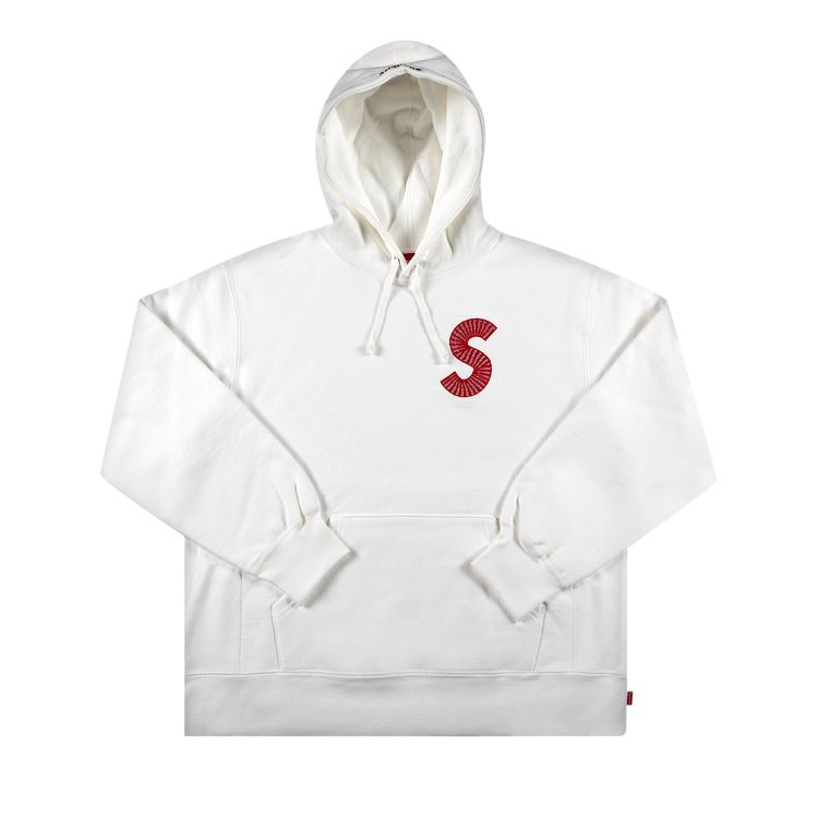 Supreme big logo hooded sweatshirt white Clearance