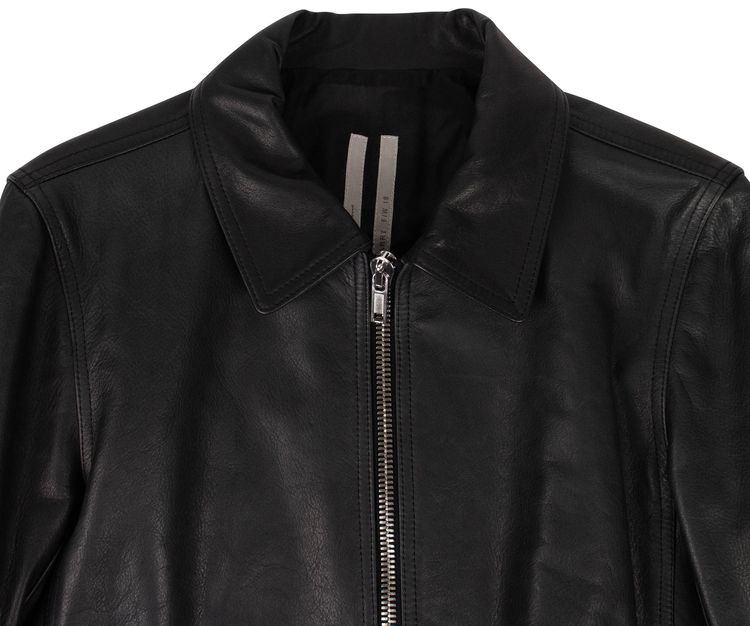 Rick Owens Leather Rotterdam Jacket Black