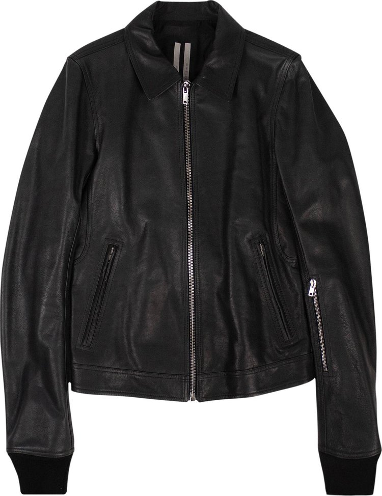 Rick Owens Leather Rotterdam Jacket 'Black'