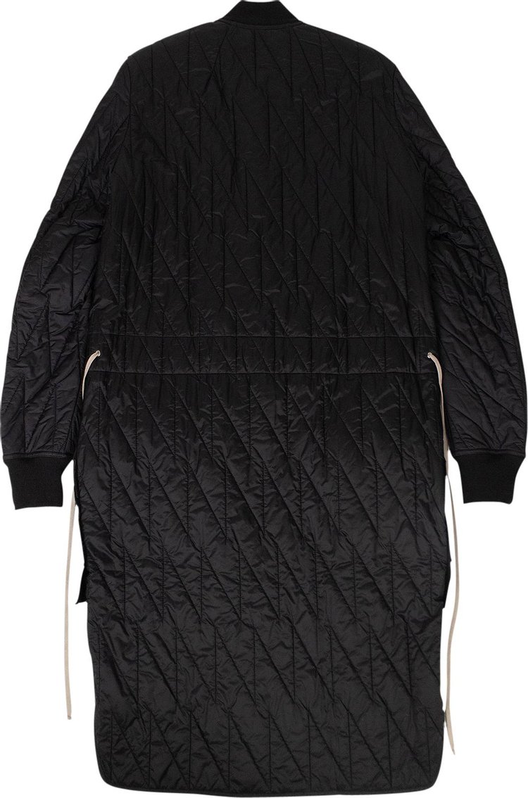 Rick Owens Quilted Flight Long Coat Black