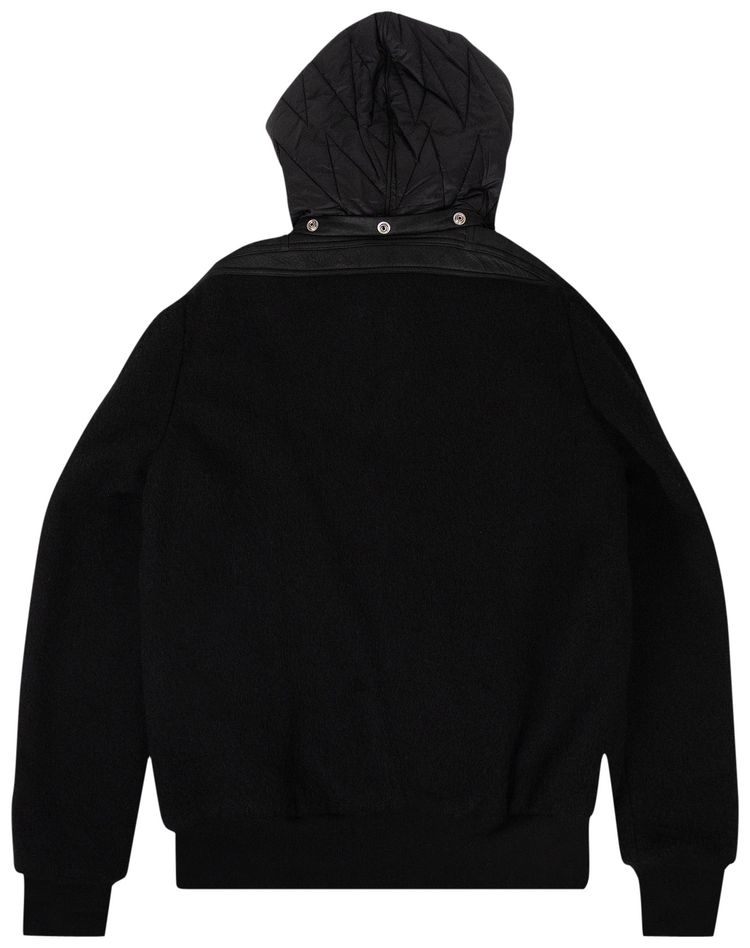 Rick Owens Wool Dustulator Hooded Jacket Black
