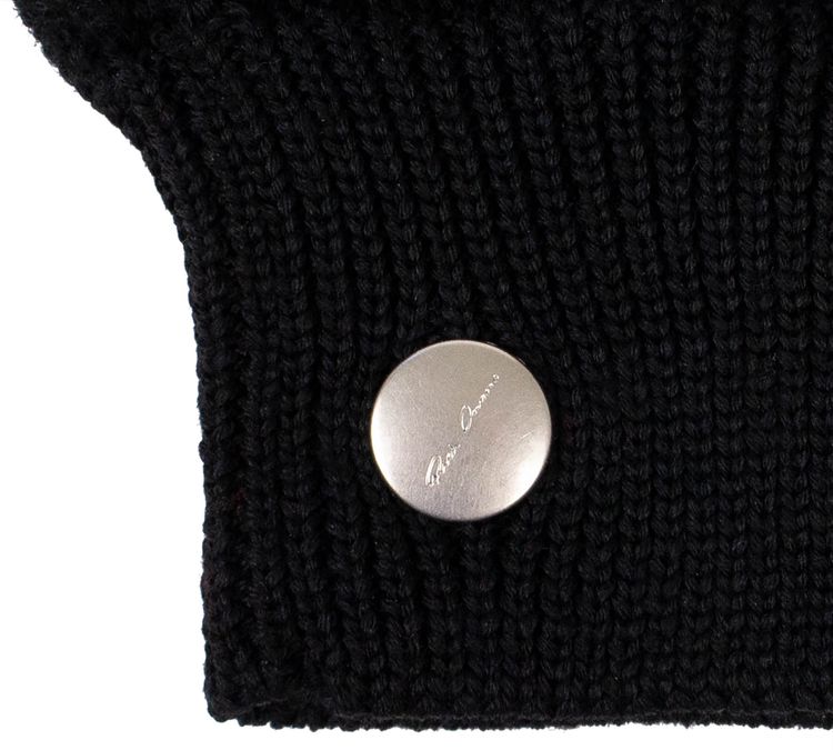 Rick Owens Cashmere Knit Mitten Gloves Black