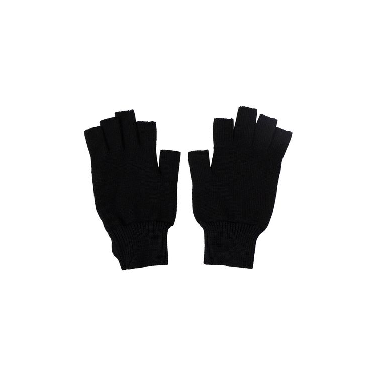Rick Owens Cashmere Knit Mitten Gloves Black