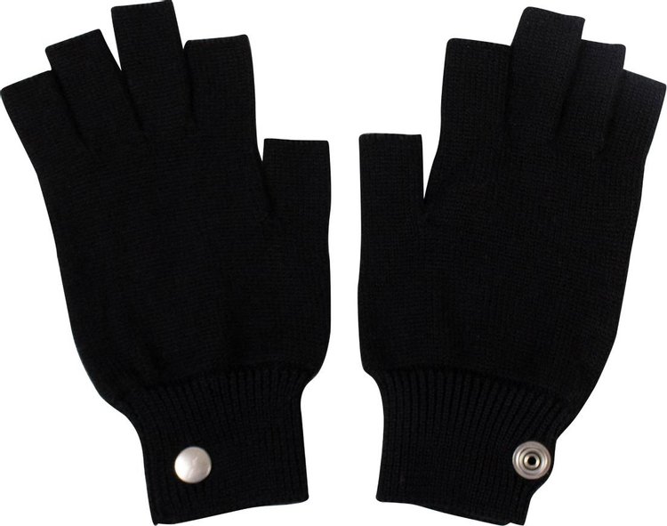 Rick Owens Cashmere Knit Mitten Gloves 'Black'