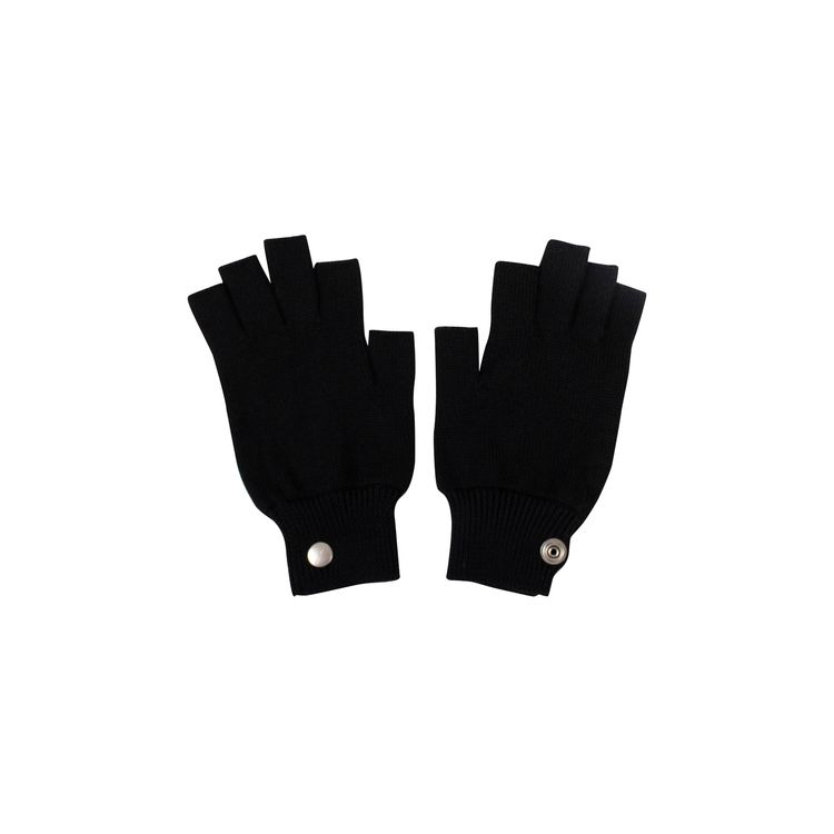 Rick Owens Cashmere Knit Mitten Gloves Black
